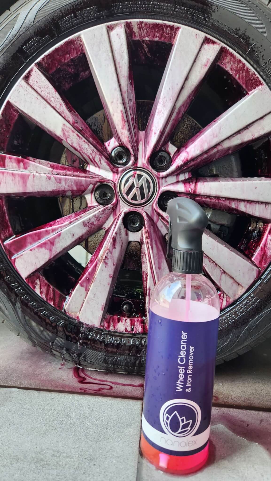 נוזל לניקוי גלגלים מסיר מזהמים Nanolex Wheel Cleaner & Iron Remover